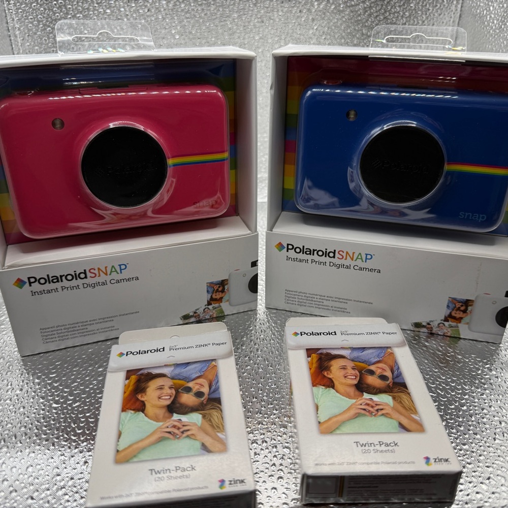 Polaroid SNAP Instant Print Digital Cameras - Pink and Blue